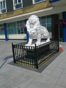 Lion railing